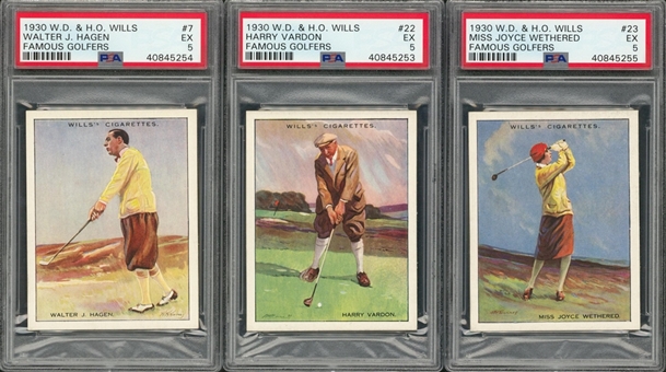 1930 W.D. & H.O. Wills "Famous Golfers" Complete Set (25)